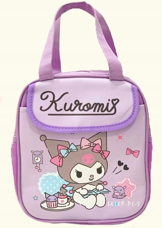 Fialová termo taška pre dievčatá s postavou Kuromi